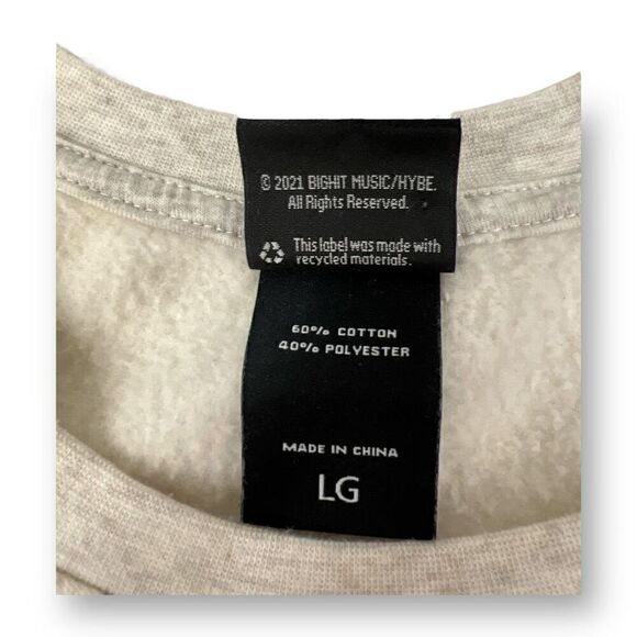 Tiny Tan Wappen Badge Girls Oversized Crewneck Sweatshirt Size Large - Picture 4 of 5